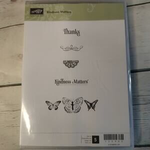 Stampin' Up! Kindness Matters Rubber/Cling Stamp Set - Brand New
